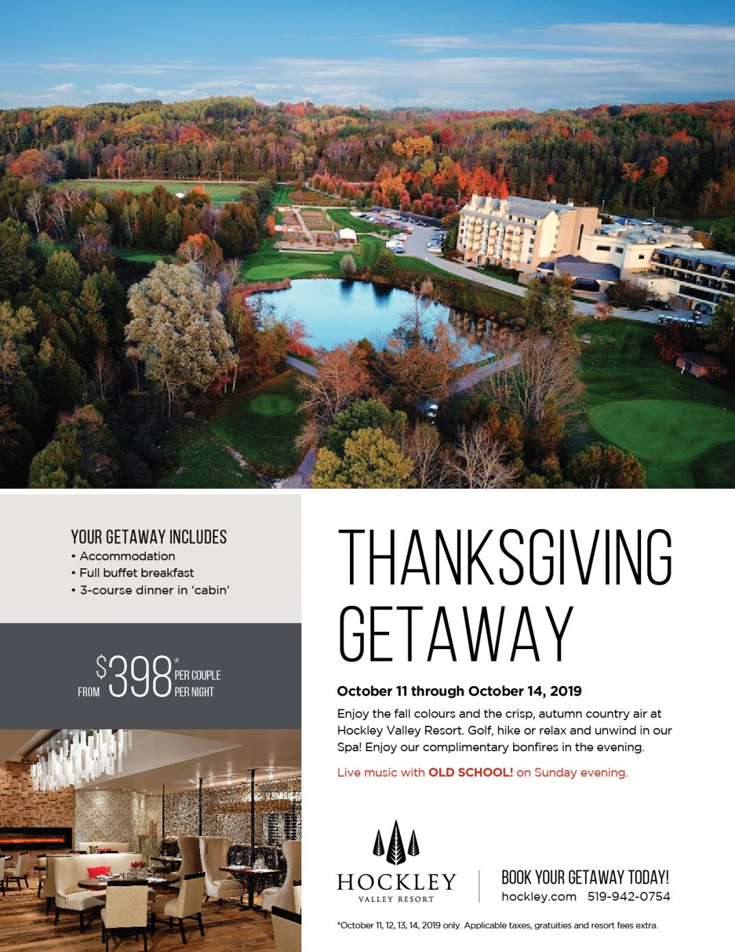 Thanksgiving Getaway - Hockley Valley Resort